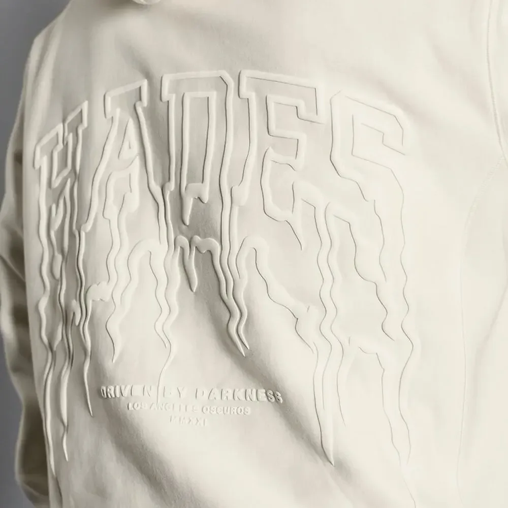 HADES LA Drip puff printed hoodie in off white UNISEX. Men's size S Streewear